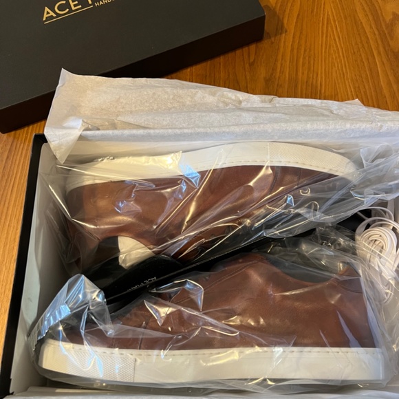 Ace Marks Travel Sneaker Handcrafted Italian Leather size 8.5 - Picture 6 of 13